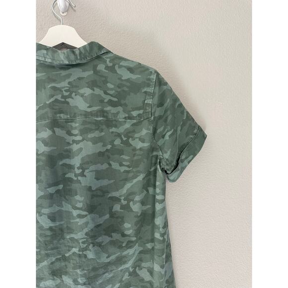 Vineyard Vines Margo Camo Shirt Dress size 10 - Picture 7 of 9